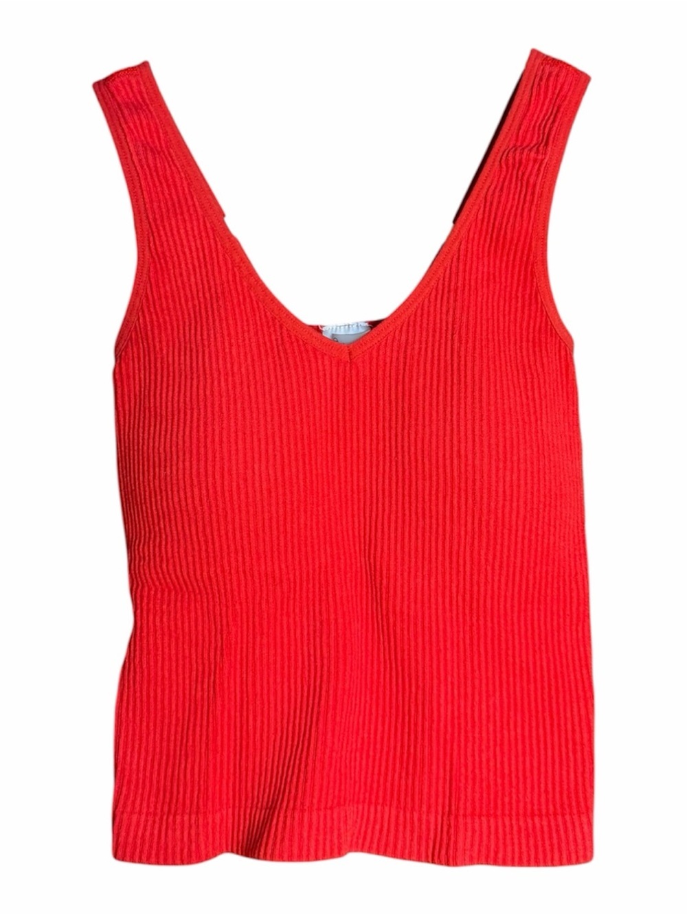 Altar'd State Revival Red Ribbed V-Neck Tank